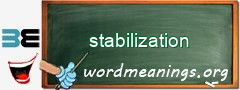 WordMeaning blackboard for stabilization